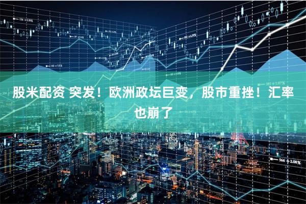 股米配资 突发！欧洲政坛巨变，股市重挫！汇率也崩了
